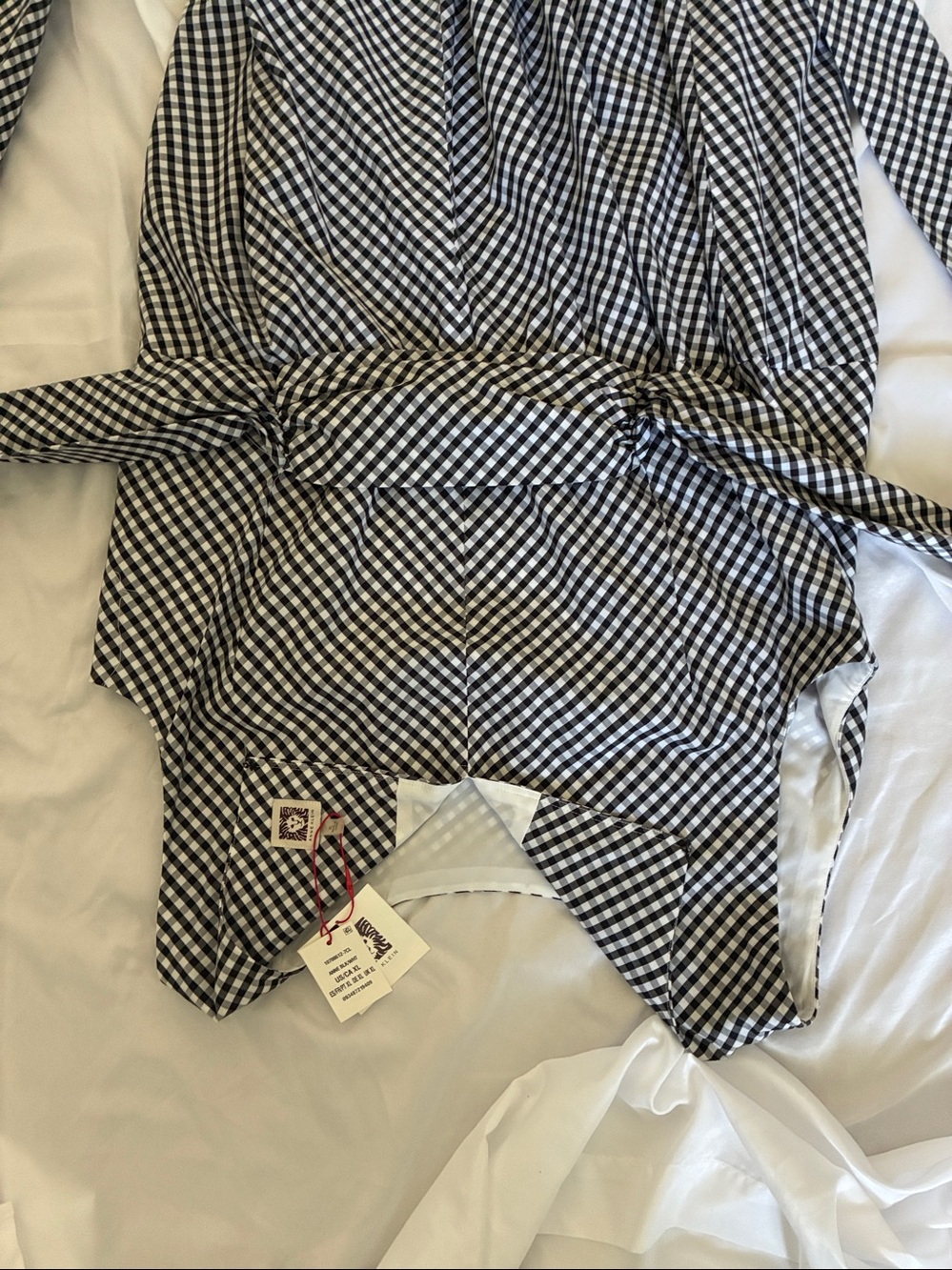 Anne Klein Black and White Gingham Sleeveless A-Line Dress - Picture 10 of 10